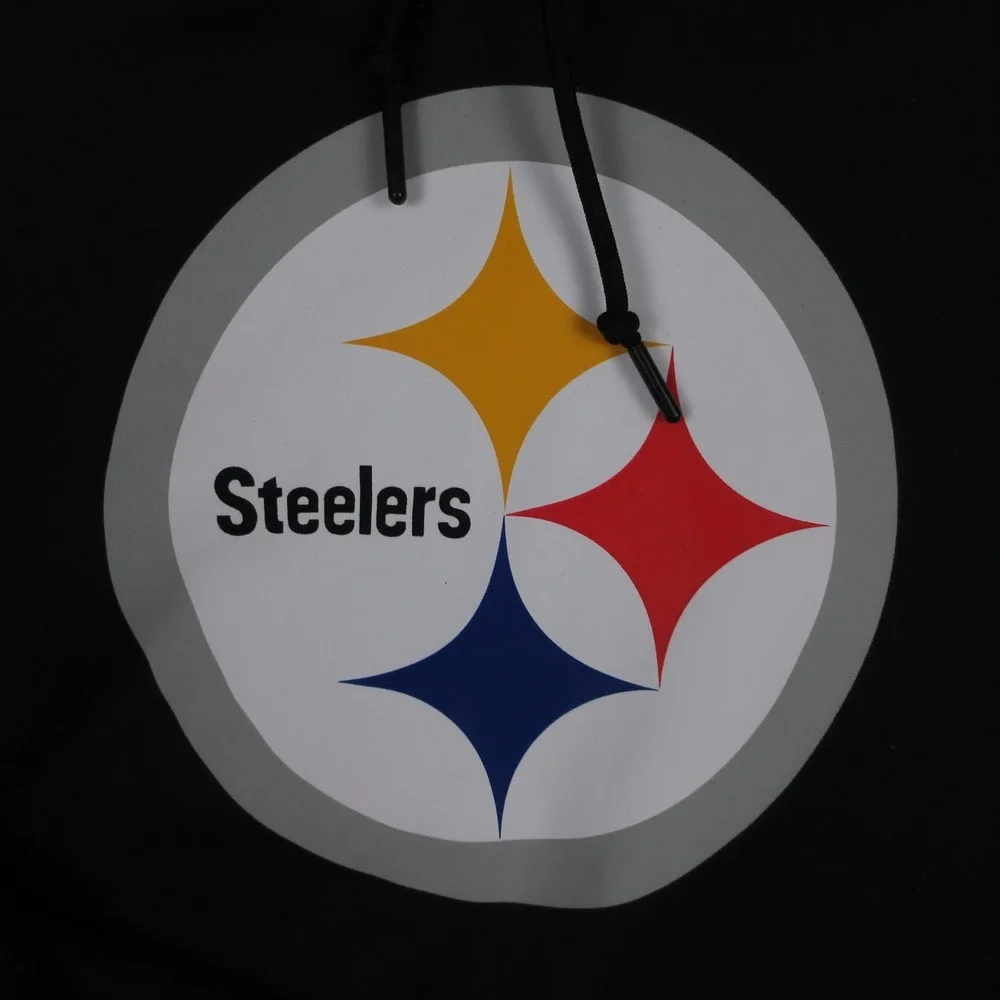 Pittsburgh Steelers Sweater Men Large Black Hoodie Sweatshirt Nike Drifit Fleece